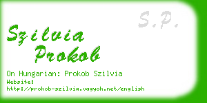 szilvia prokob business card